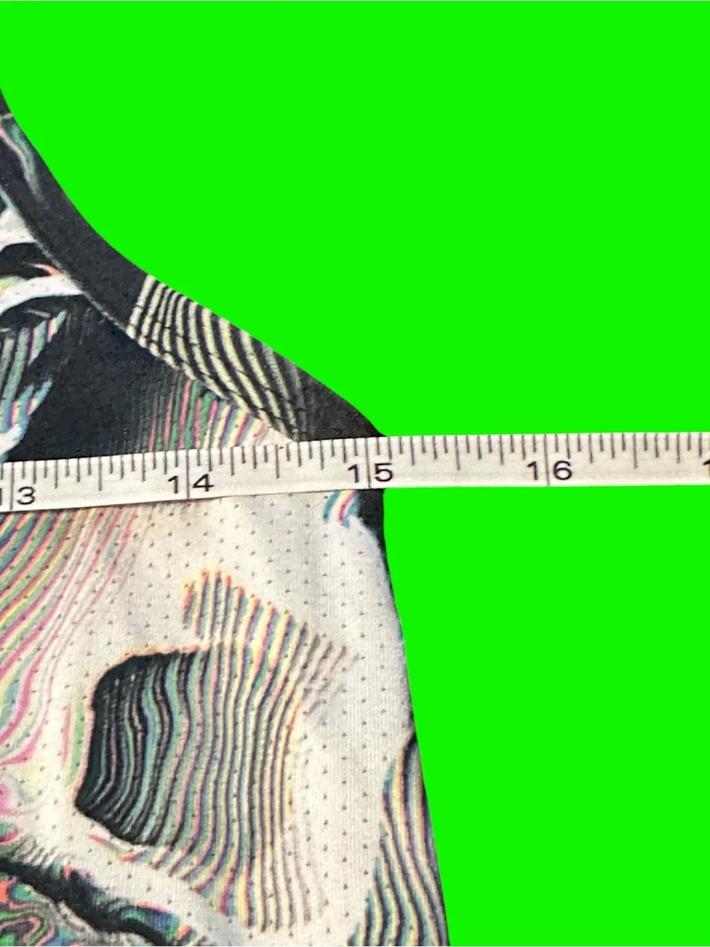 Nike Black & White/ Rainbow Marble-Print Racerback Crop Top